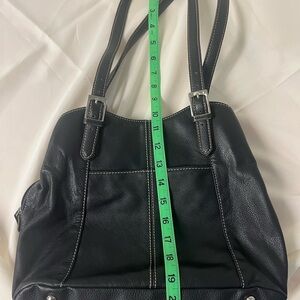 Tignanello Black Leather Shoulder Bag